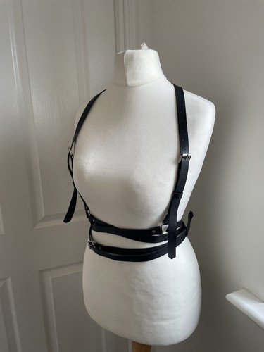 Black faux leather body - faux,
