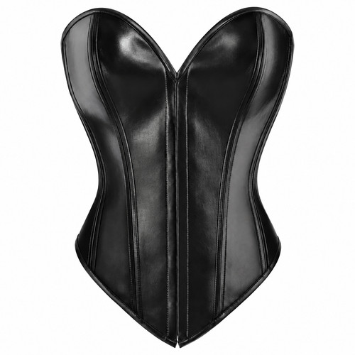 Womens black leather look - womens,