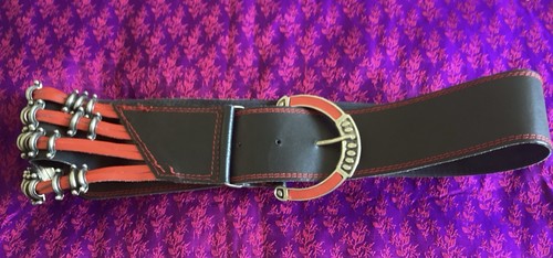Vintage goth wide black faux - goth,