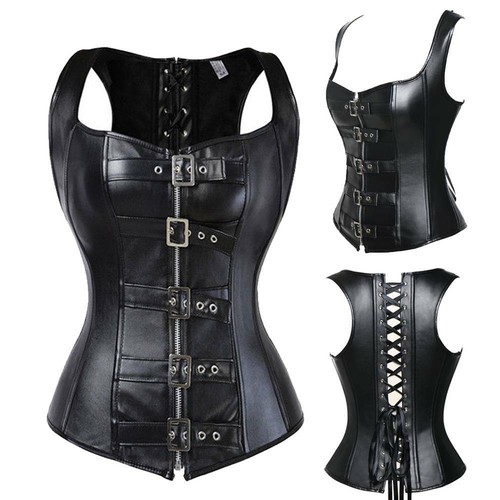 Black pvc basque - black,
