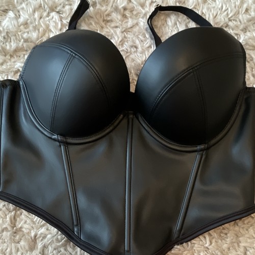 New faux leather basque - new,