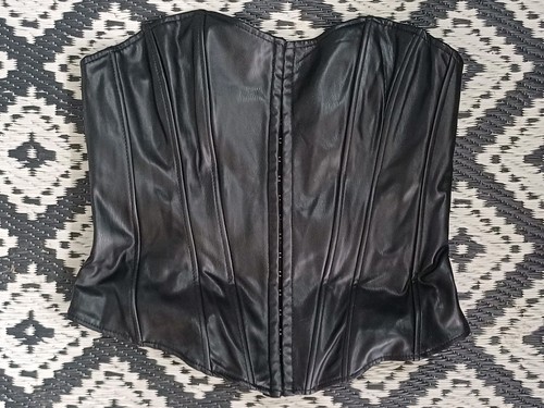 Zara corset black faux - zara,