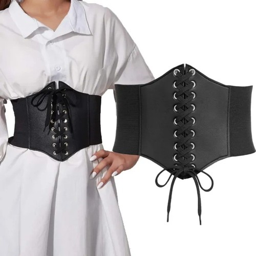 Women leather corset belt - women's,