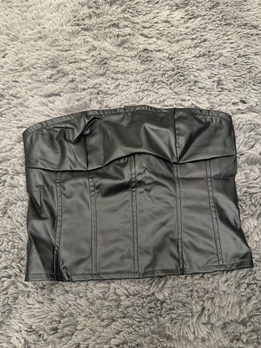 Shein black faux - black,