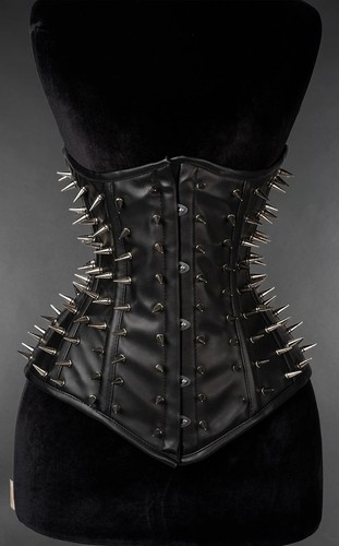 Gothic black faux - faux, leather