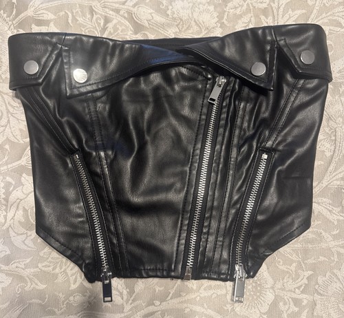Bershka black faux - bershka,
