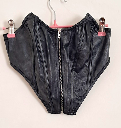 Prettylittlething black faux - prettylittlething,