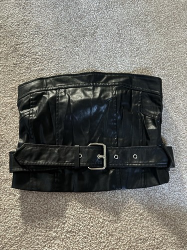Bershka black faux - faux, leather