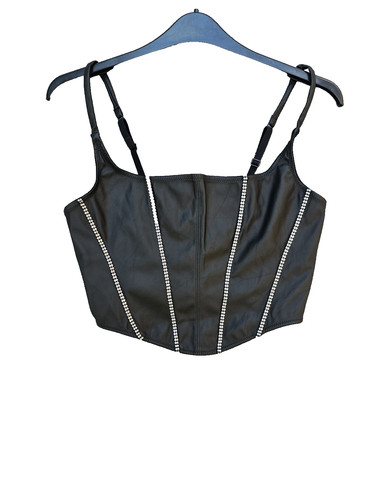 Womens black faux leather - womens,