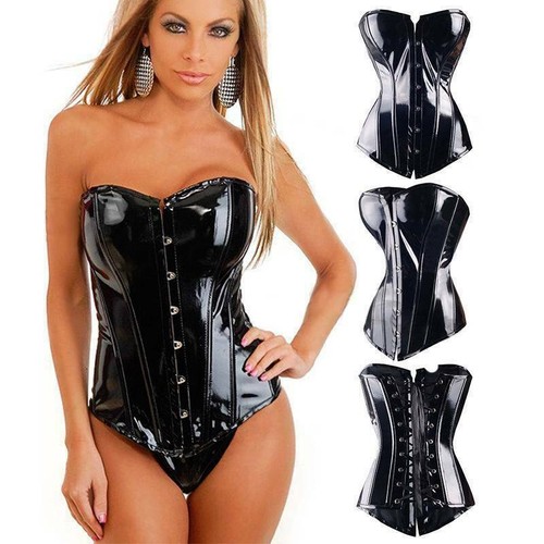 Faux leather women corset - corset, top