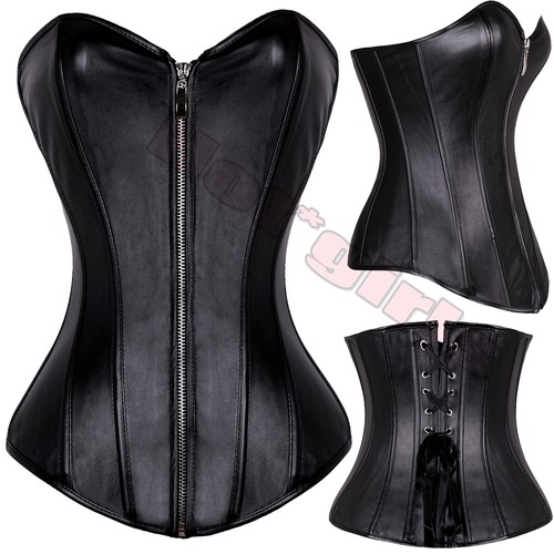 Women black overbust - black, boned