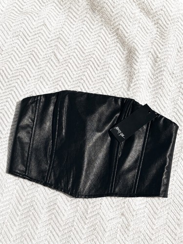 Nasty gal black faux leather - faux,